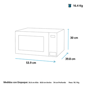 Horno Microondas de 1.1Cuft Gris GE - JES11G1