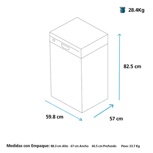 Lavavajillas 12 servicios Negro/Inoxidable GE Appliances - GBF412SSMSSX