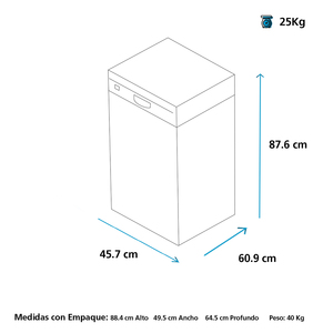Lavavajillas portátil 8 servicios Inoxidable GE Appliances - GLV1890XSS0