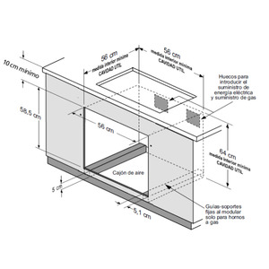 Horno de Empotrar a Gas de 60cm Inoxidable GE - HG6040GWAI1