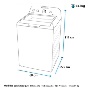 Lavadora Aqua Saver Green Automática 18 kg Blanco Mabe - LMA78100WBAB0